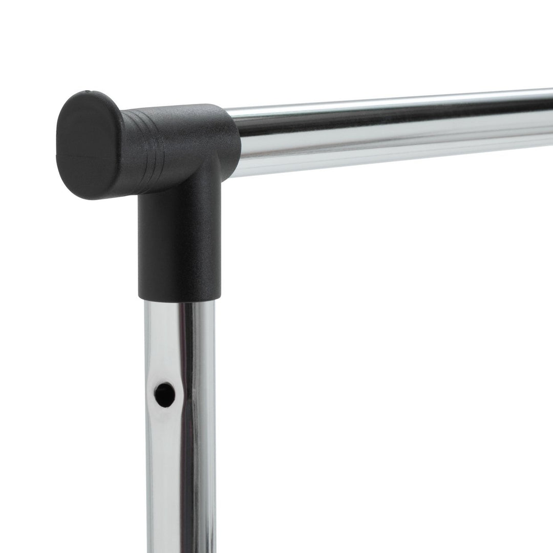 Home Single Clothes Rail - Black And Chrome