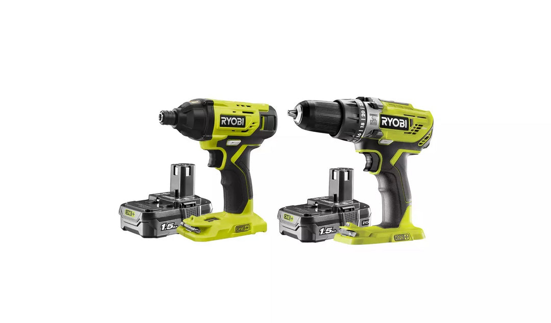 Ryobi R18PDID2-215S 18V ONE+™ Cordless Drilling & Driving Starter Kit 