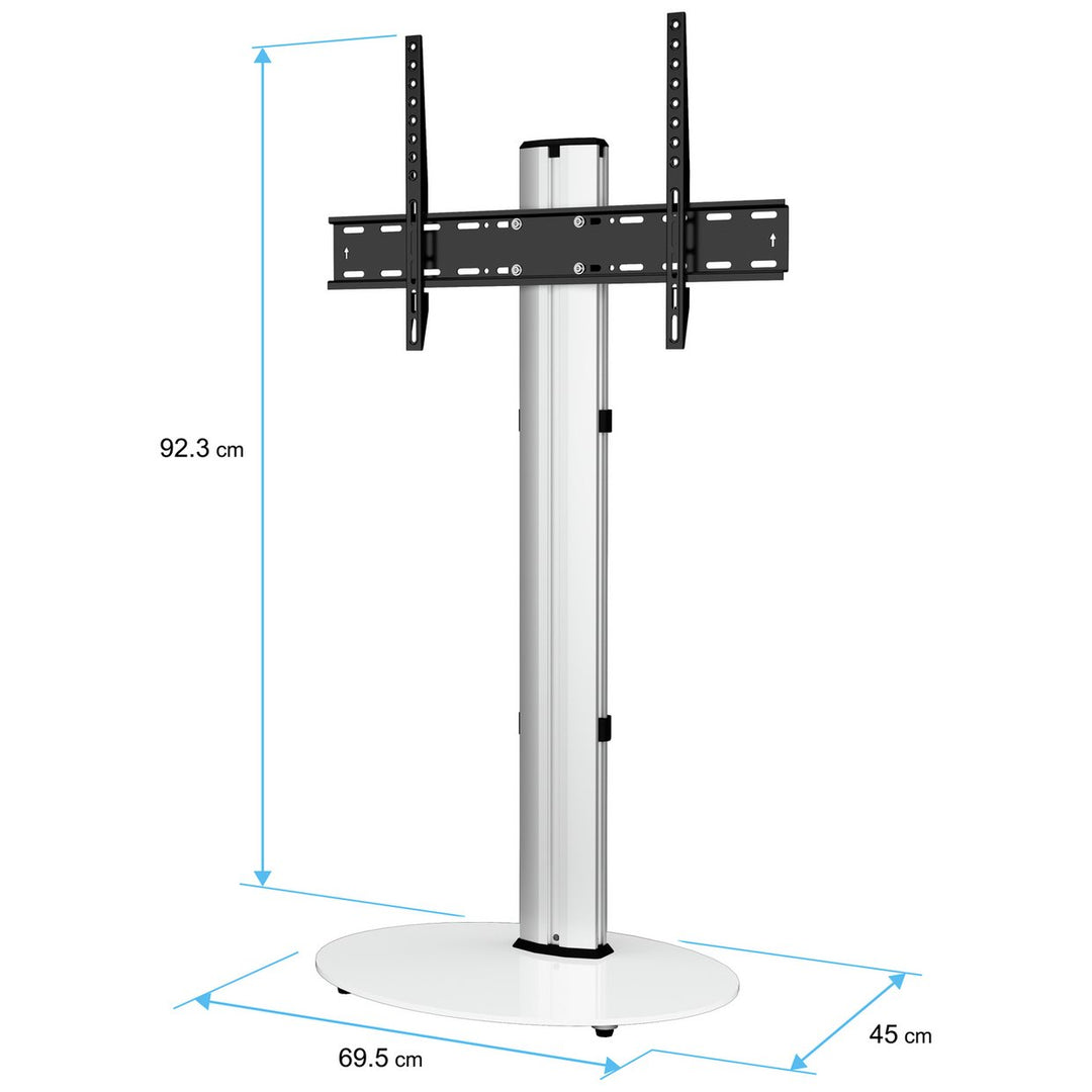 AVF Up to 55 Inch TV Stand - Silver And White