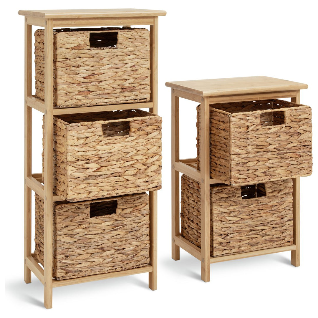 Habitat 2 & 3 Drawer Bathroom Storage Unit - Bamboo