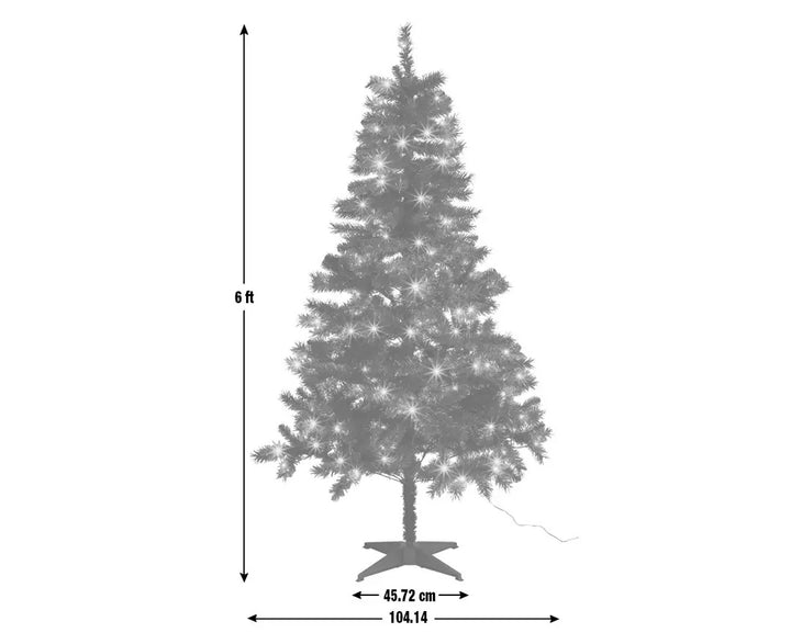 Habitat 6ft Pre lit Mixed Cashmere Christmas Tree