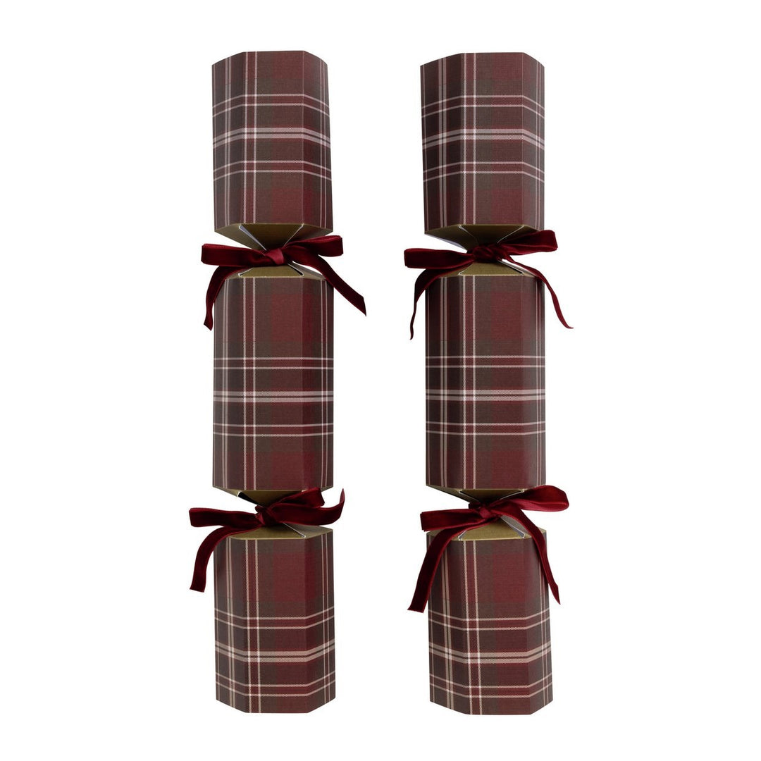 Home Pack of 6 Premium Tartan Christmas Crackers