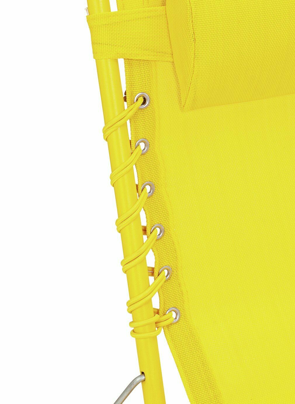 Home Folding Metal Sun Lounger - Yellow