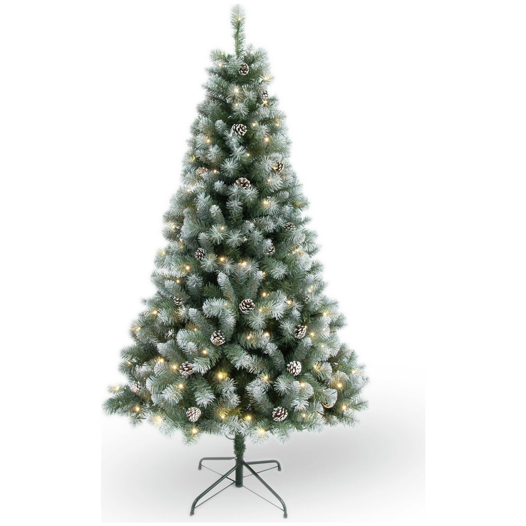 Habitat 5ft Pre lit Blue Oscar Pine Cone Christmas Tree