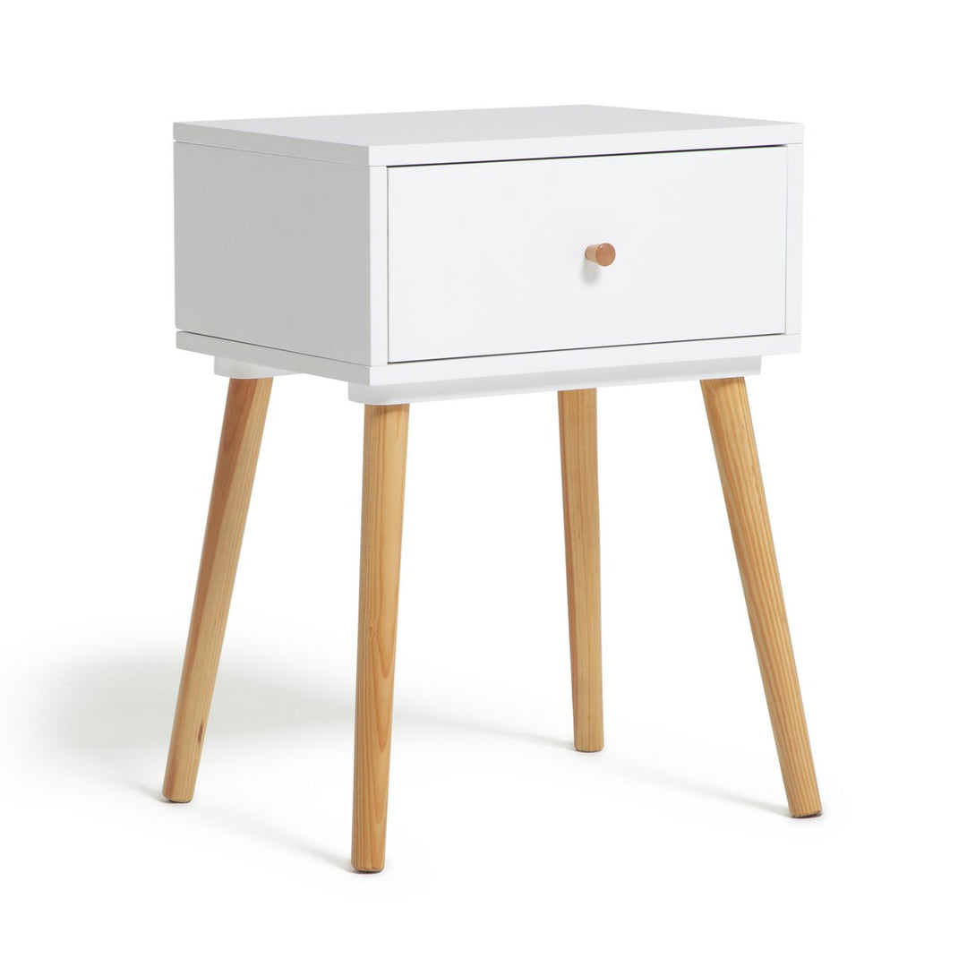 Habitat Otto 1 Drawer Bedside Table - White