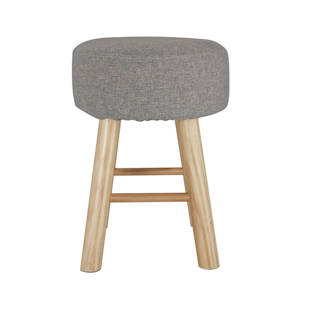 Habitat Sophie Small Fabric Stool - Light Grey