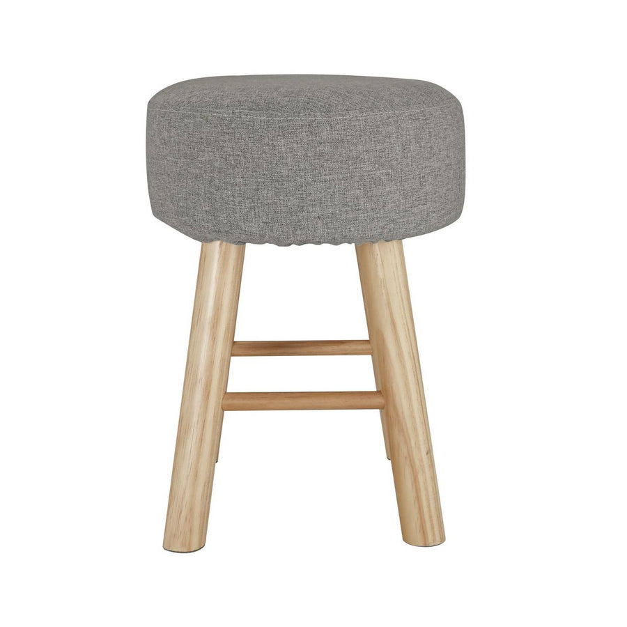 Habitat Sophie Small Fabric Stool - Light Grey