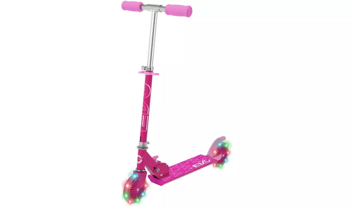 Evo Light Up Inline Folding Scooter - Pink