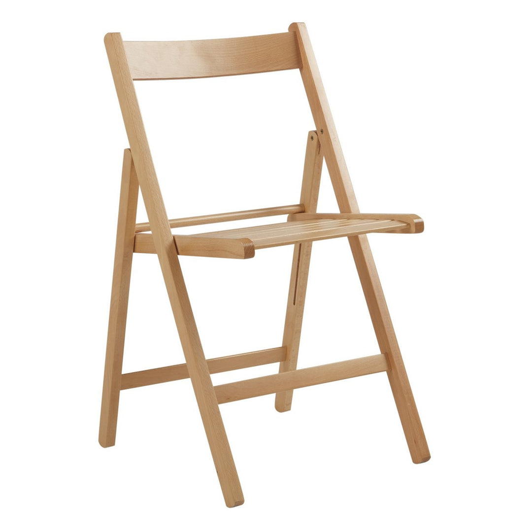 Habitat Wooden Folding Chair - Light Wood