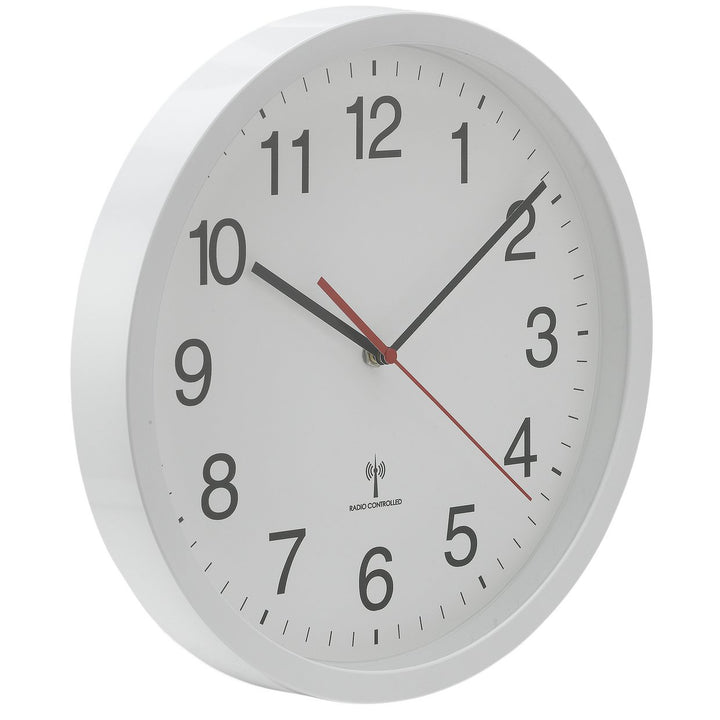 Habitat Radio Controlled Wall Clock - White