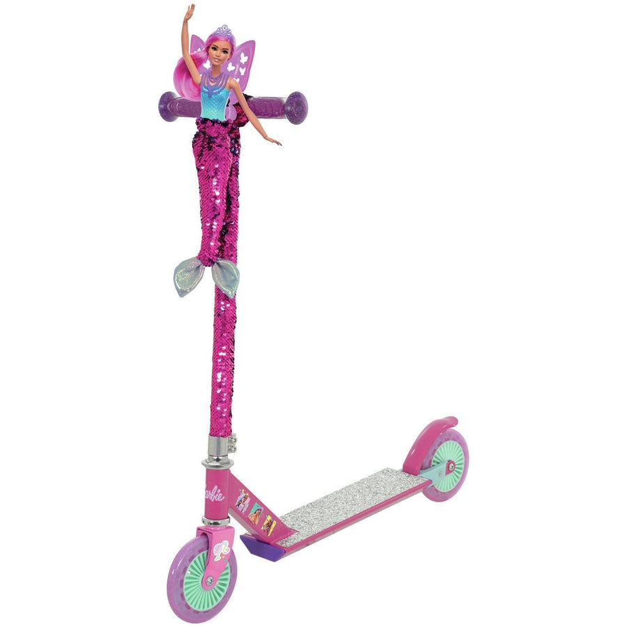 Barbie Mermaid Fixed 2 Wheel Kids Scooter - Pink