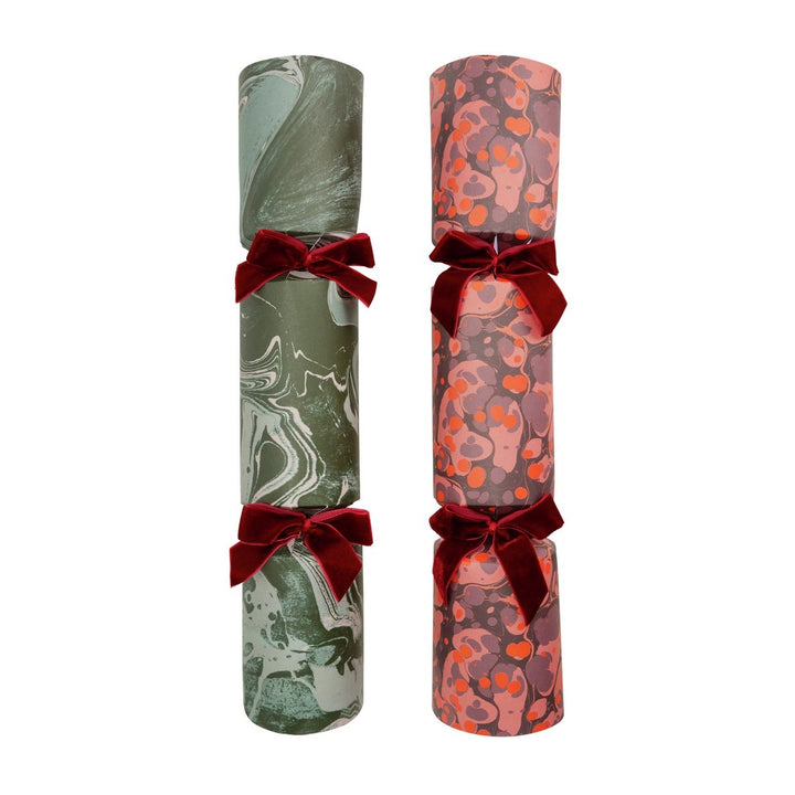 Habiat Pack of 6 Marbled Premium Christmas Crackers