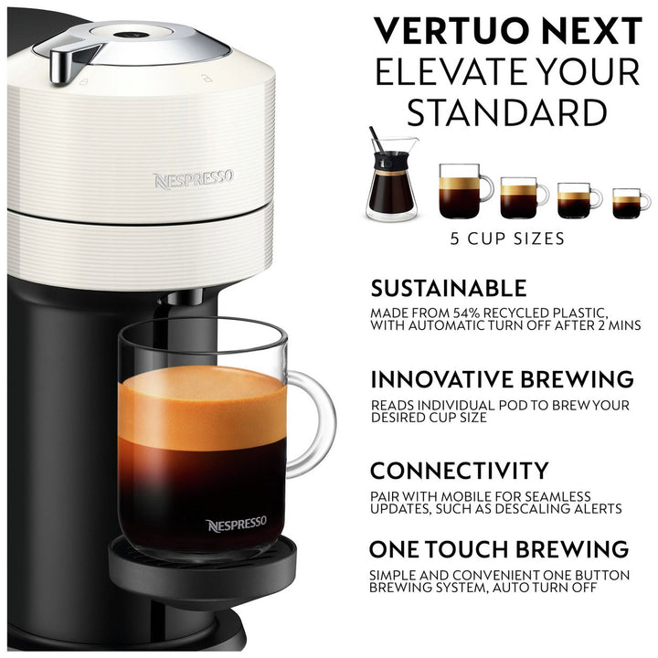 Nespresso Vertuo Next Pod Coffee Machine by Magimix - White