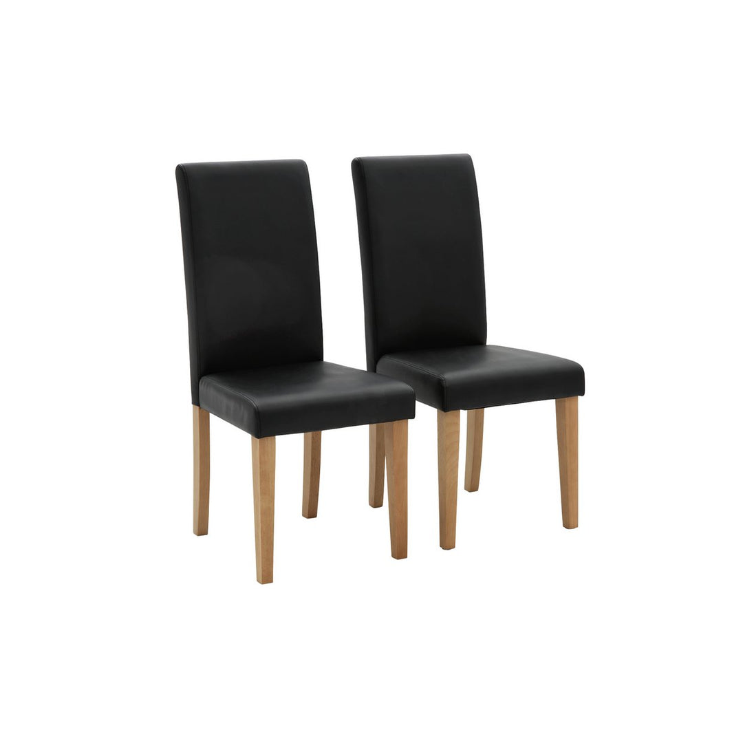 Home Pair of Midback Dining Chairs - Black