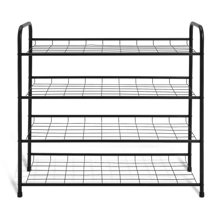 Home Jorn 4 Shelf Shoe Storage Rack - Black