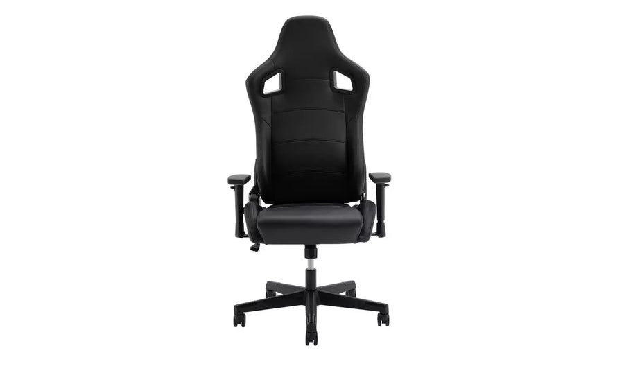 Home Veda Faux Leather Office Gaming Chair - Black