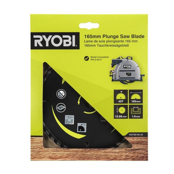 Ryobi RAPSB165-40 165mm 40 Tooth Plunge Saw Blade