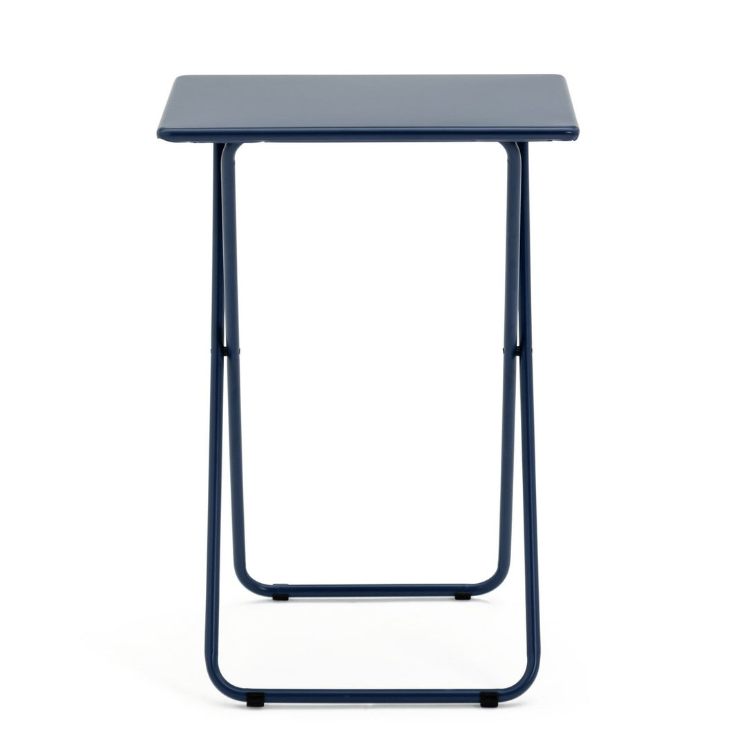 Habitat Airo Metal Folding Side Table - Blue