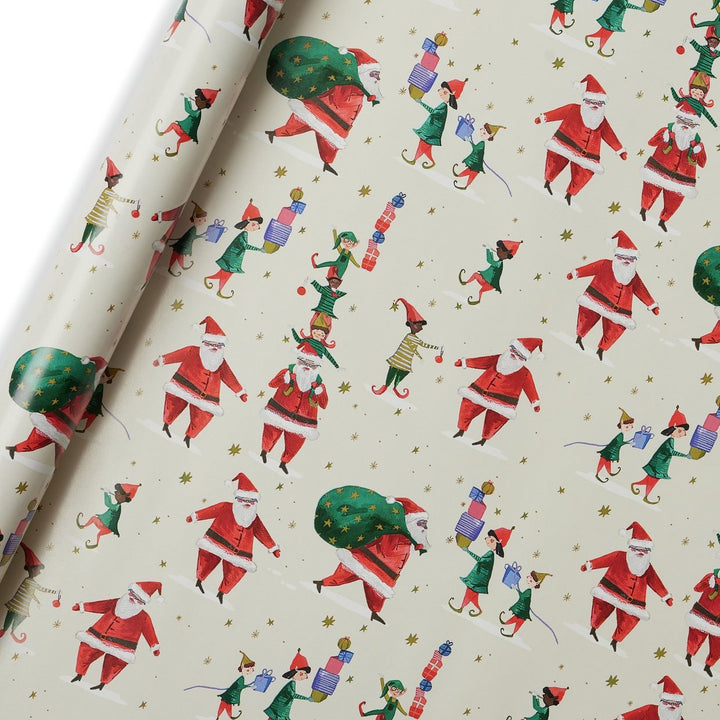 Home 3 Roll Santa & Co Wrapping Paper Set