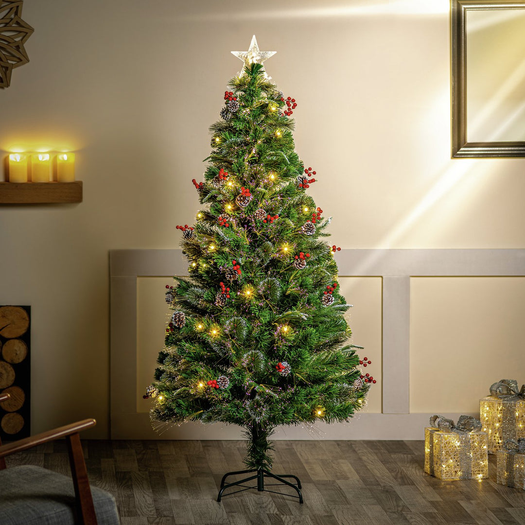 Premier Decorations 4ft Fibre Optic Christmas Tree