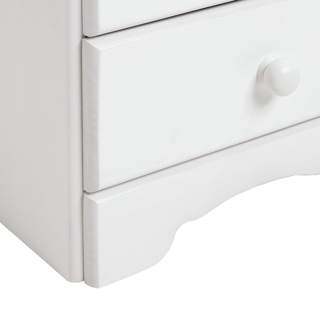 Home Nordic 3 Drawer Bedside Table - White