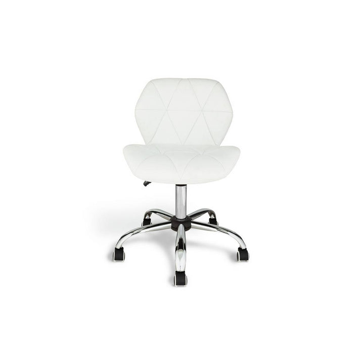 Home Boutique Faux Leather Office Chair - White