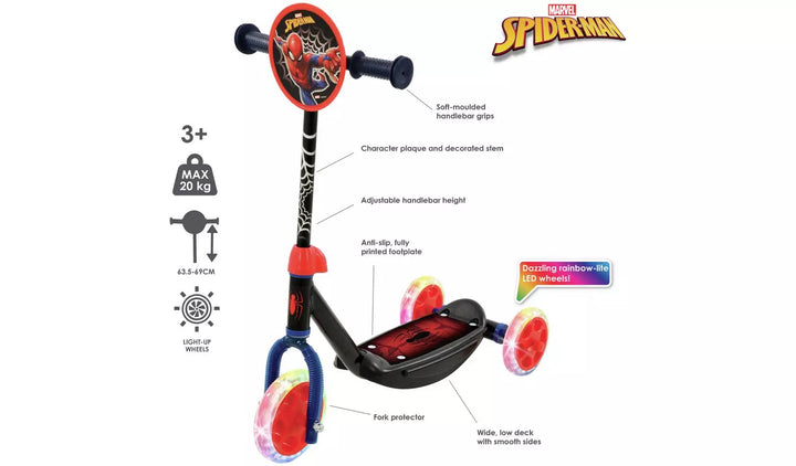 Spider-Man Tri-Lite 3 Wheel Scooter