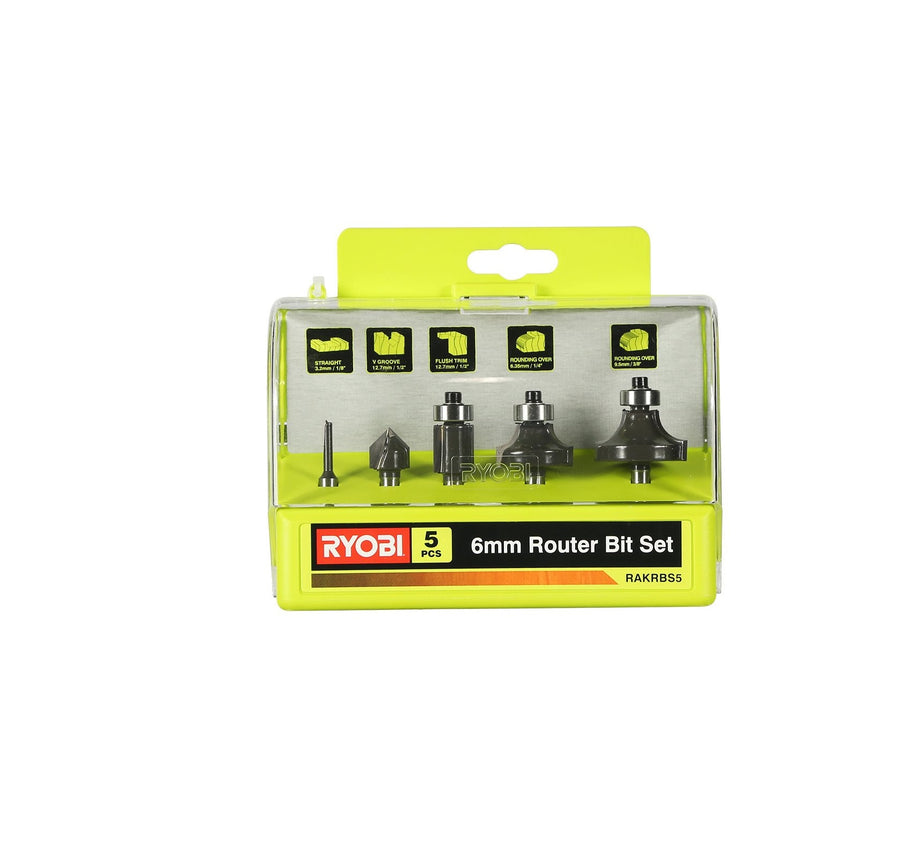 Ryobi RAKRBS5 6mm Router Cutters (5 piece) 