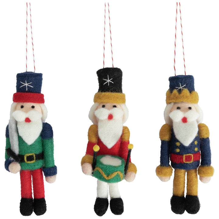 Home Pack of 3 Nutcracker Christmas Tree Decorations