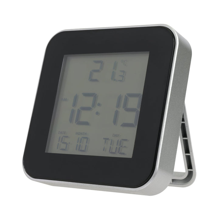 Habitat LCD Display Digital Alarm Clock - Silver