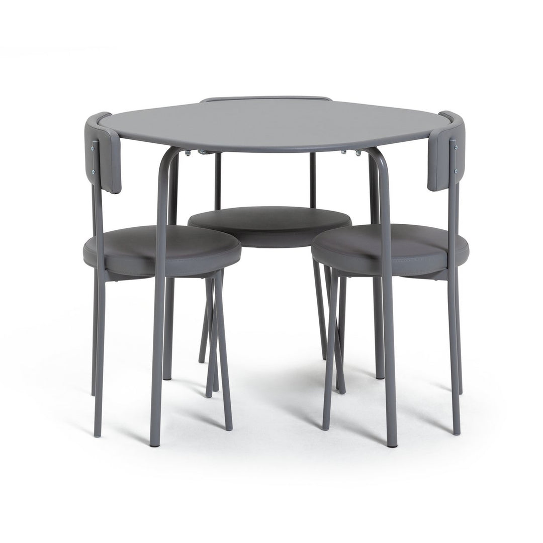 Habitat Jayla Metal Dining Table & 4 Grey Chairs