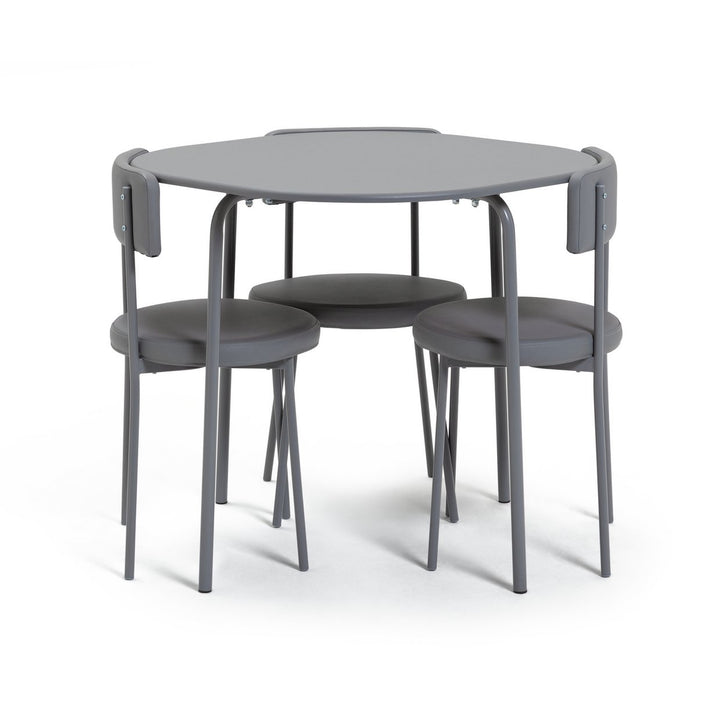 Habitat Jayla Metal Dining Table & 4 Grey Chairs