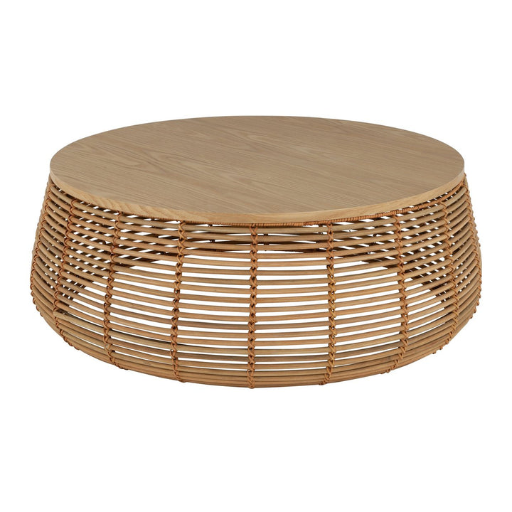 Habitat Hazel Rattan Round Coffee Table - Natural