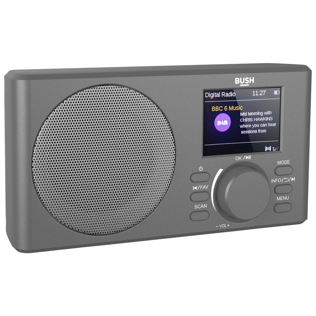 Bush Hampton Dab+ Portable Radio - Grey