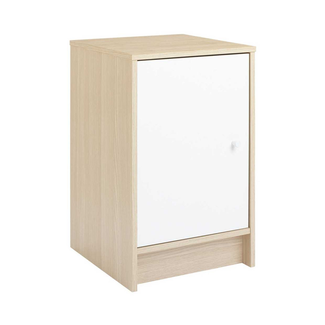 Home Kids Malibu 1 Door Bedside Table - White & Acacia