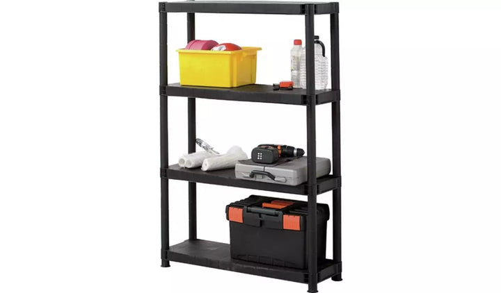 4 Tier Plastic Shelving Unit