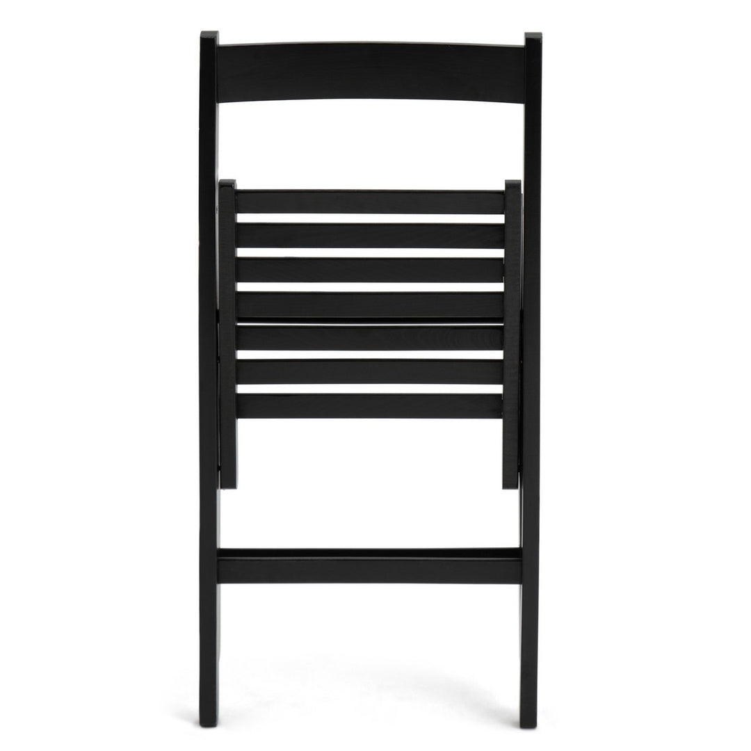 Habitat Solid Wood Folding Chair - Black