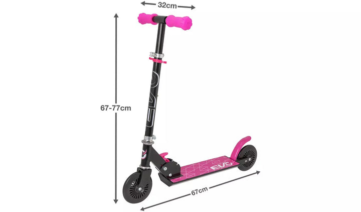 EVO 2 Wheel Scooter - Black & Pink