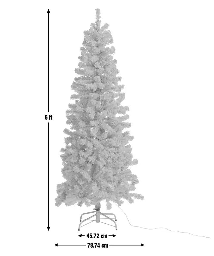 Habitat 6ft Pre lit Snowy Christmas Tree - Beige