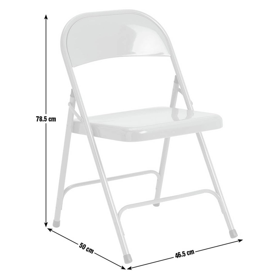 Habitat Macadam Metal Folding Chair - White