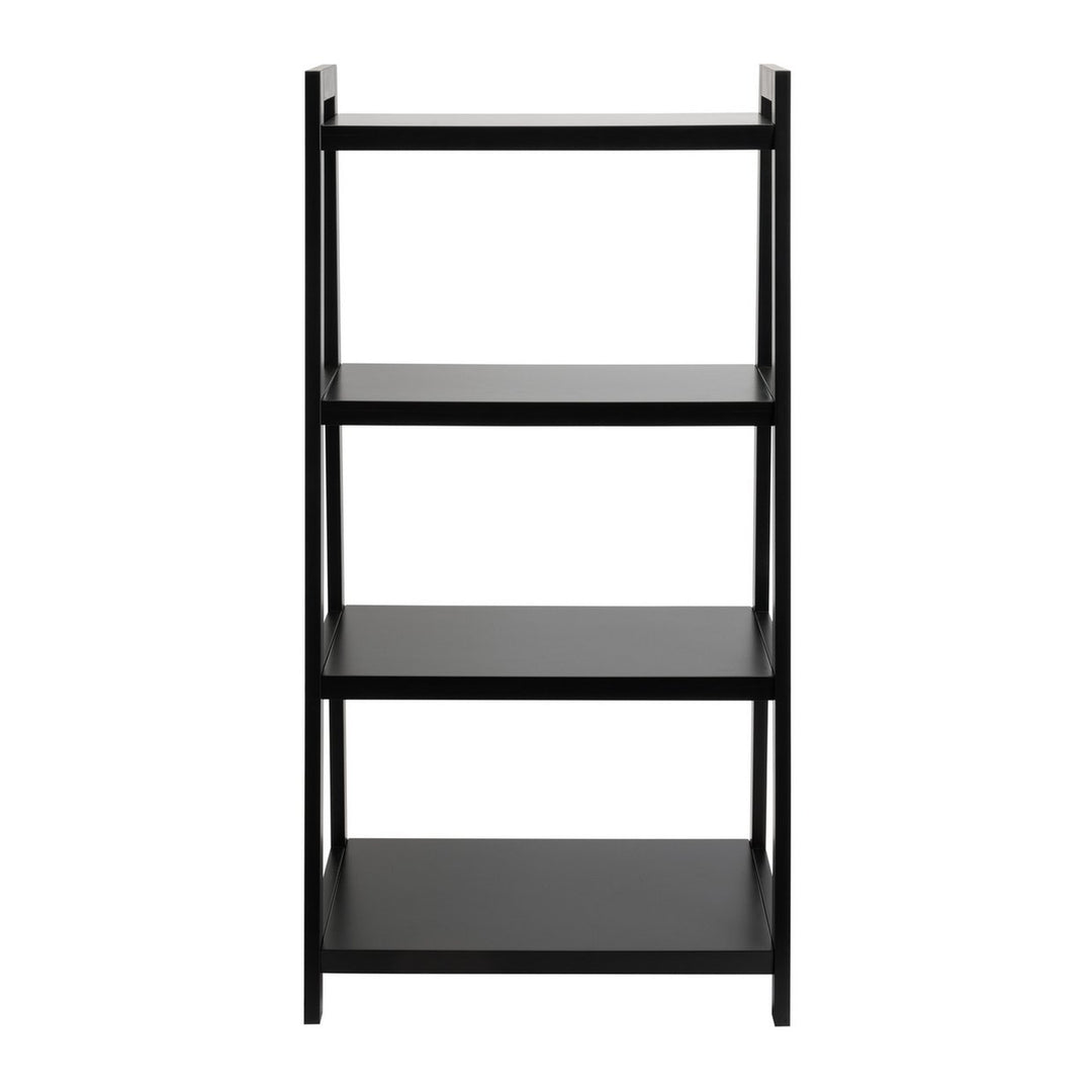 Home 4 Tier Bathroom Storage Shelf Unit - Black