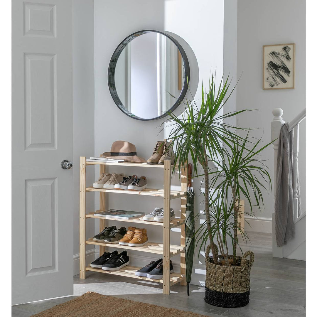 Home Karee 5 Shelf Shoe Storage Rack - Pine