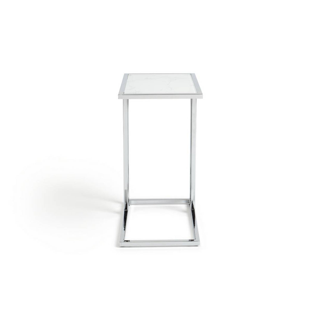 Home Boutique C Shaped Table - Marble Effect