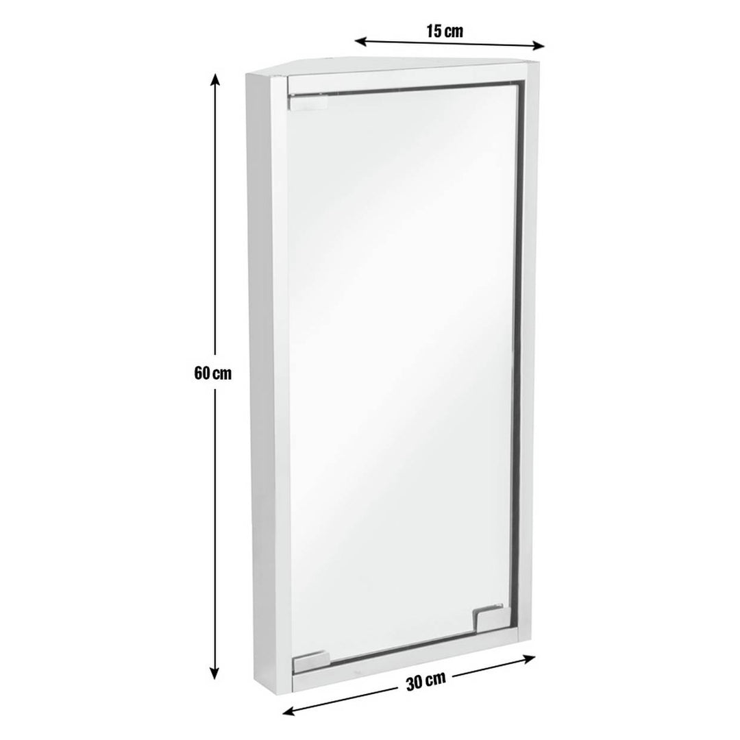 Home Stainless Steel 1 Door Mirrored Cabinet