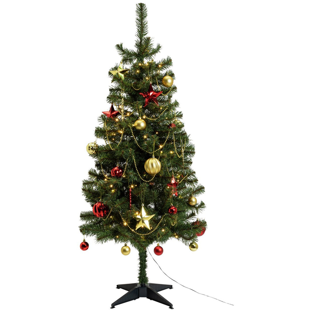 Home 5ft Christmas Tree With Lights And Decorations