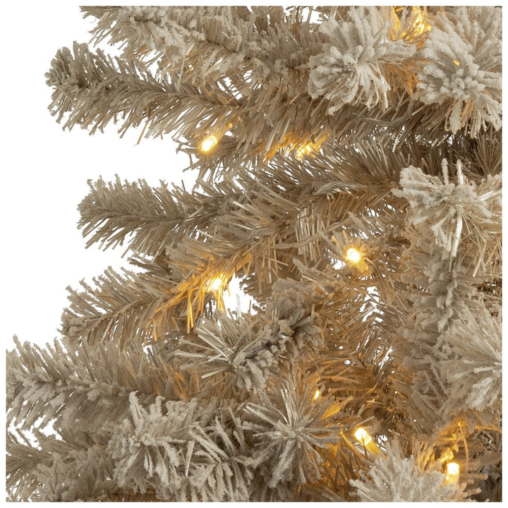 Habitat 6ft Pre lit Snowy Christmas Tree - Beige