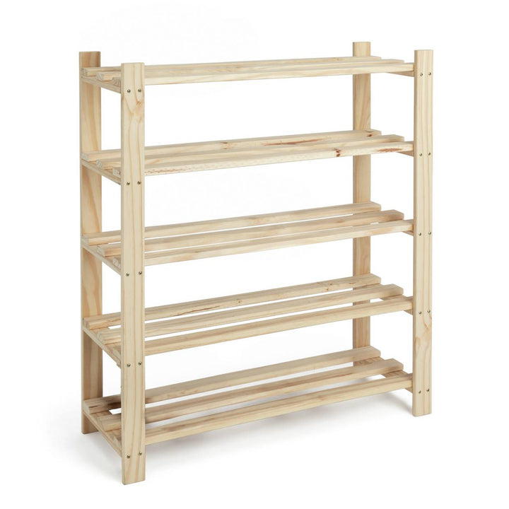 Home Karee 5 Shelf Shoe Storage Rack - Pine