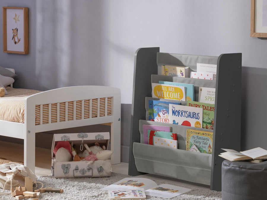 Home Kids Short Book Tidy - Grey