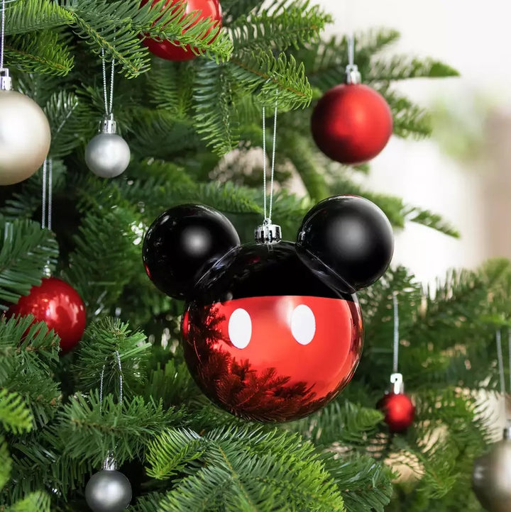 Disney Large Mickey Mouse Christmas Bauble - Red