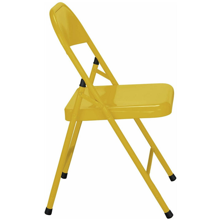 Habitat Macadam Metal Folding Chair - Yellow